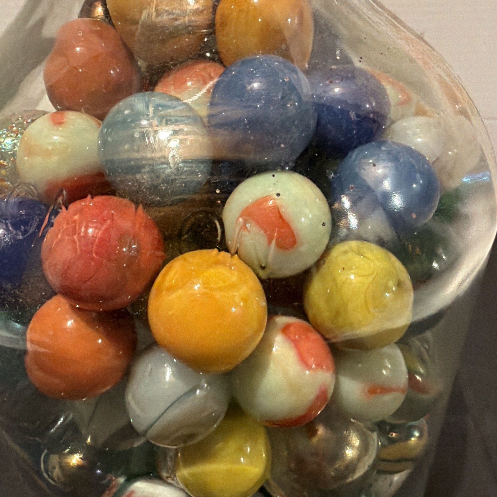 Lot of Vintage Marbles One Gallon. Mostly Boulders & Shooters. Some Glow. READ