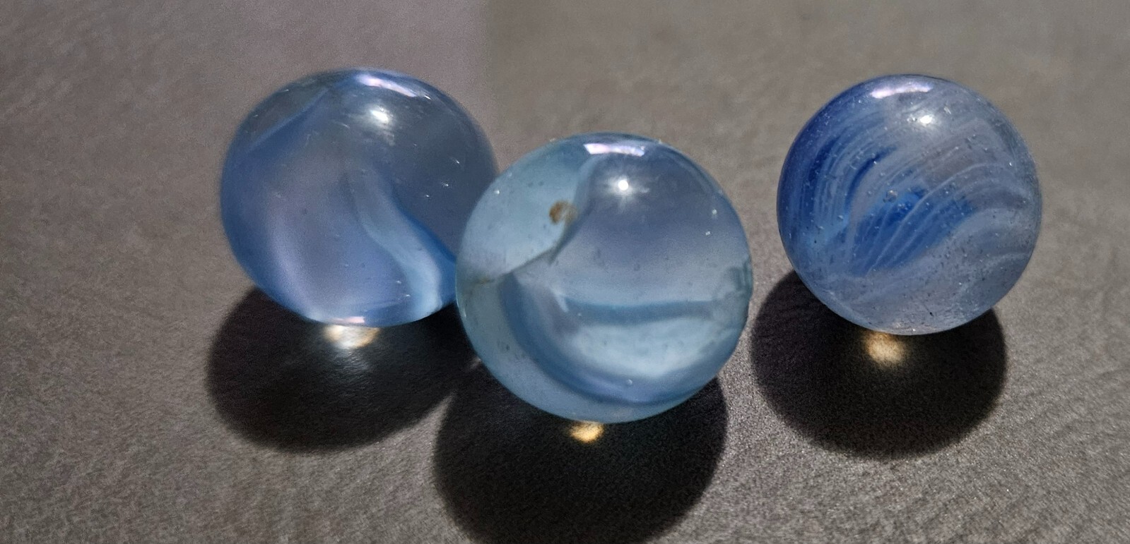 Small Lot of Vintage Marbles and Dice in Glass Jar