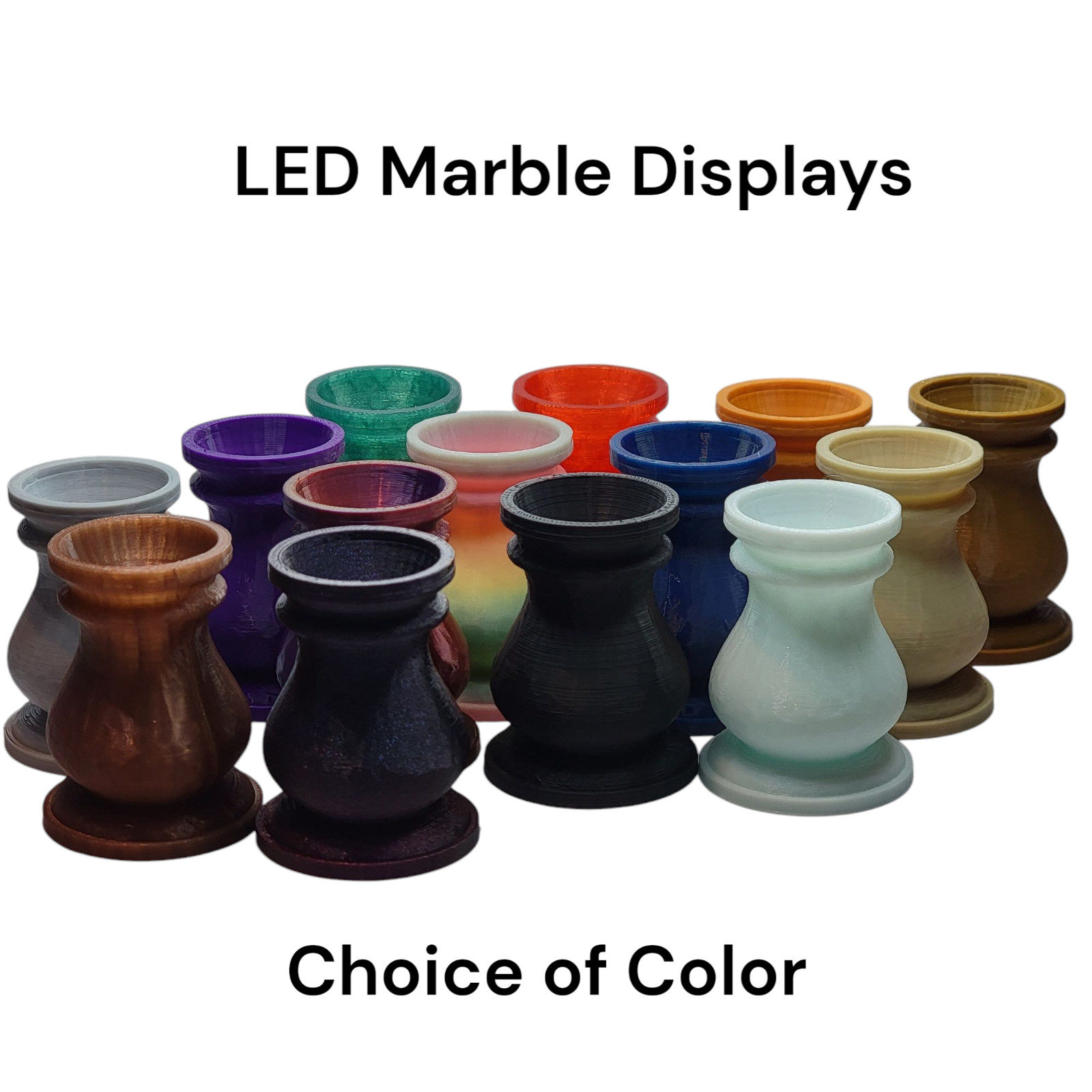 Choice of Color – LED Marble Display For To 1.5″- 2″ Marbles – Model no. 21