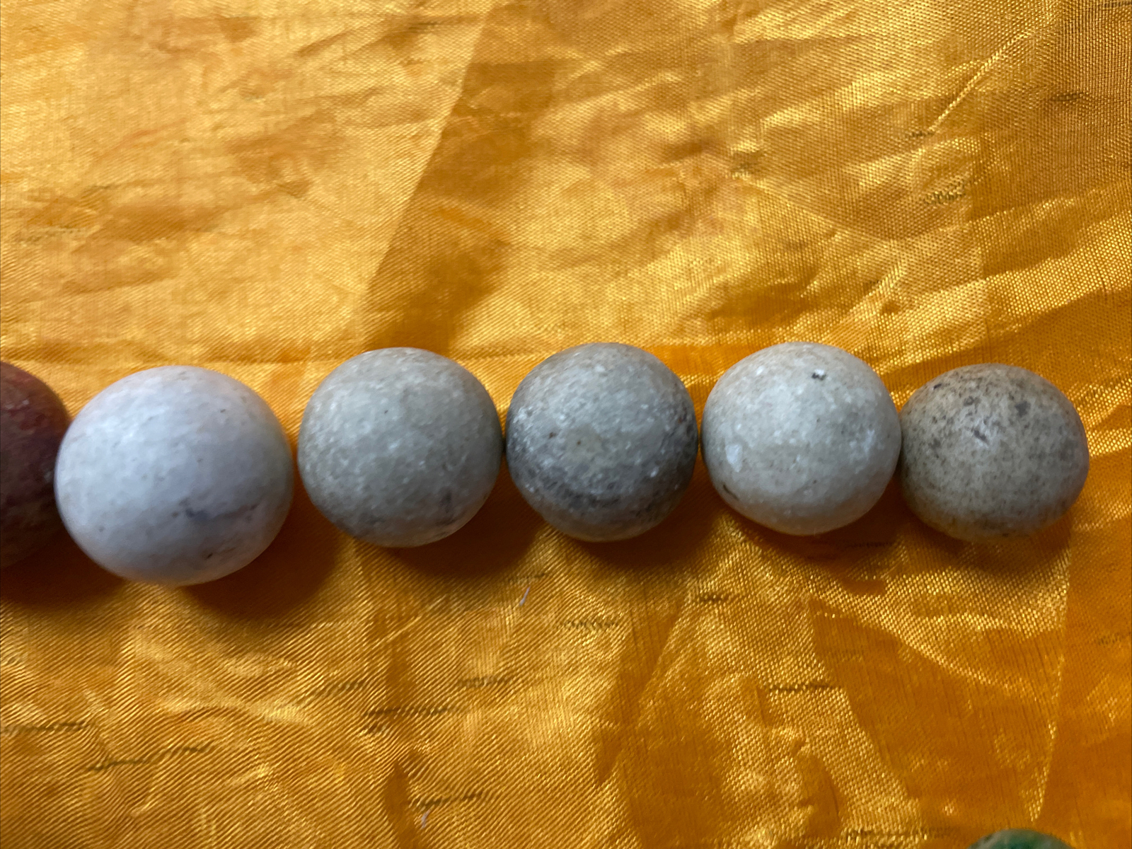35 Vintage Random Clay Marbles Pre-1900s Civil War (B6)