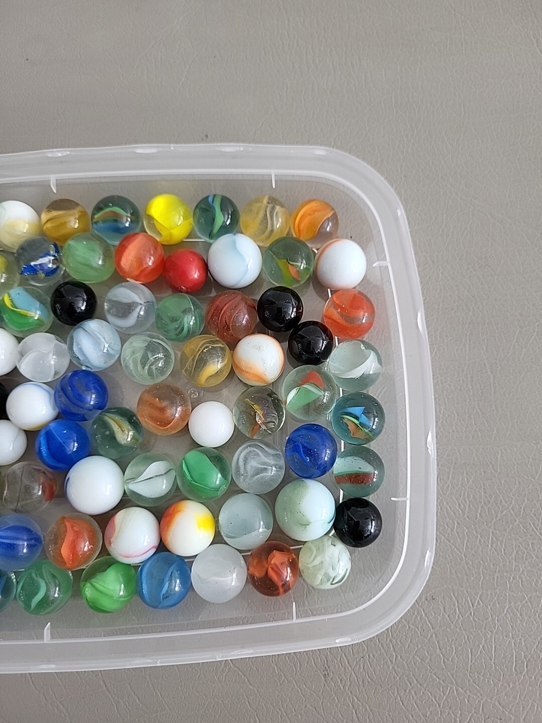 Ball Ideal Qt. Canning Jar With 278 Regular Marbles-Various Colors,Sizes,Makers