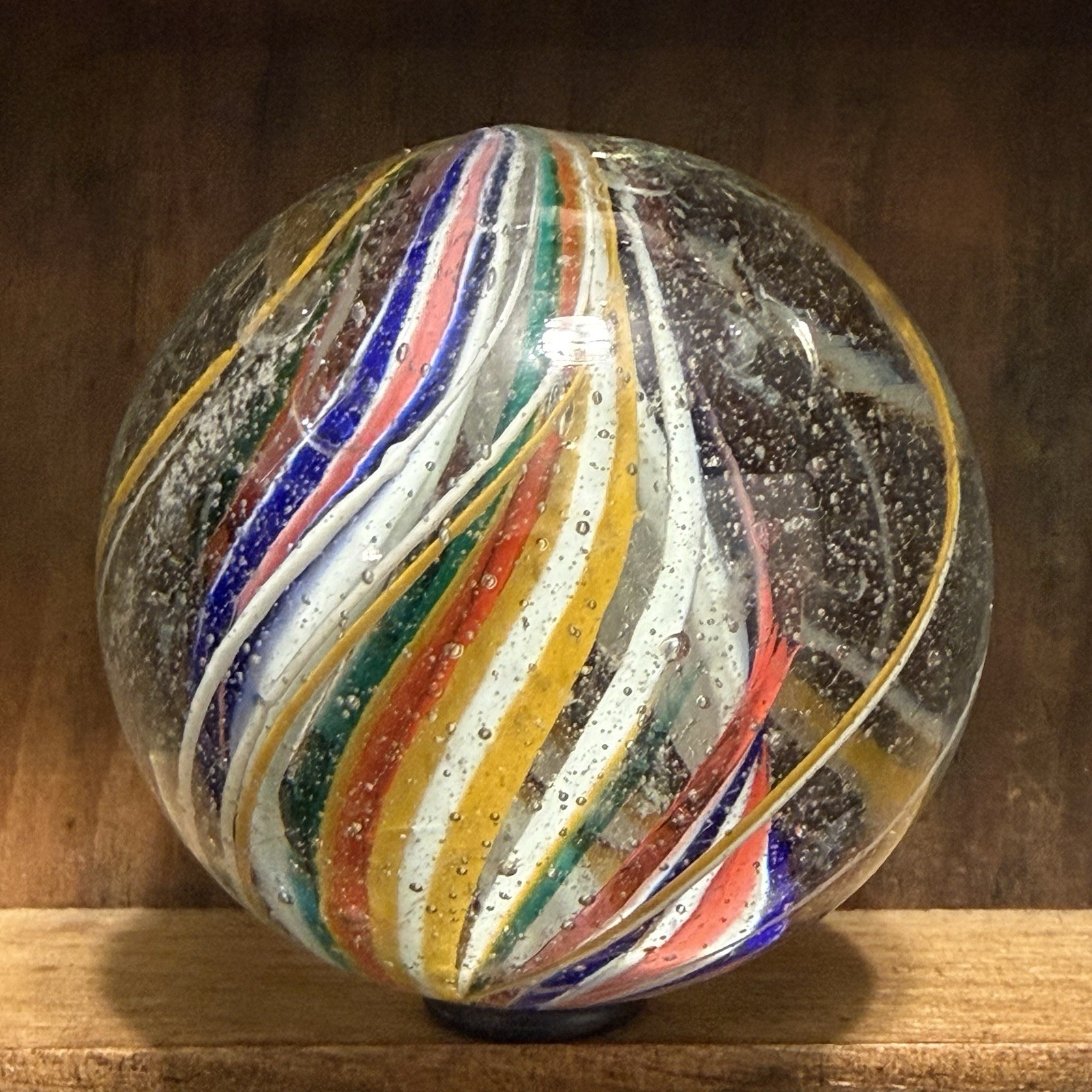 Large Antique German Handmade Divided Core Marble 1-25/32” Near Mint(+) | 316