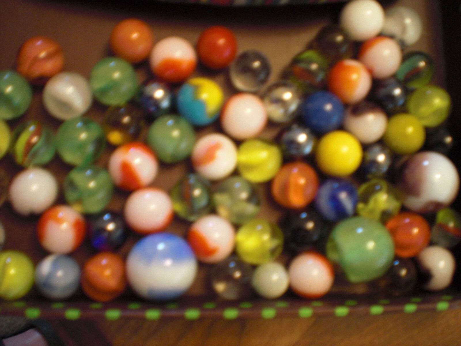 Vintage Collectors Marbles ~45 plus bag