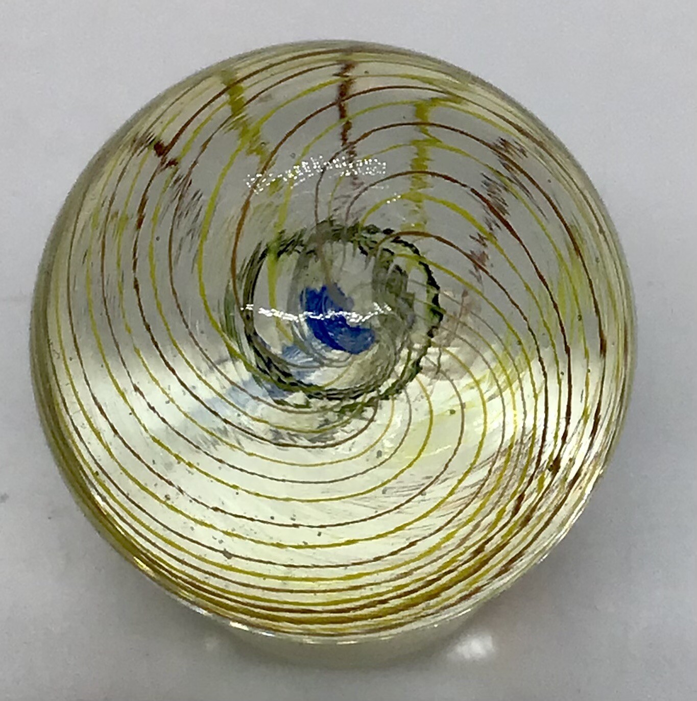Contemporary Divided Ribbon core marble. It measures .88” in mint condition.