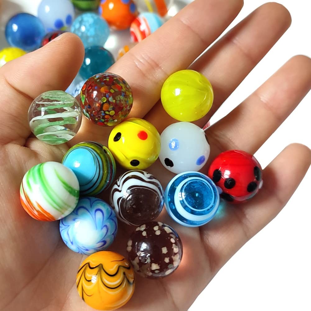 42pcs Marbles for Kids Enthusiasts 0.63 inch Small Handmade Glass Decoration …