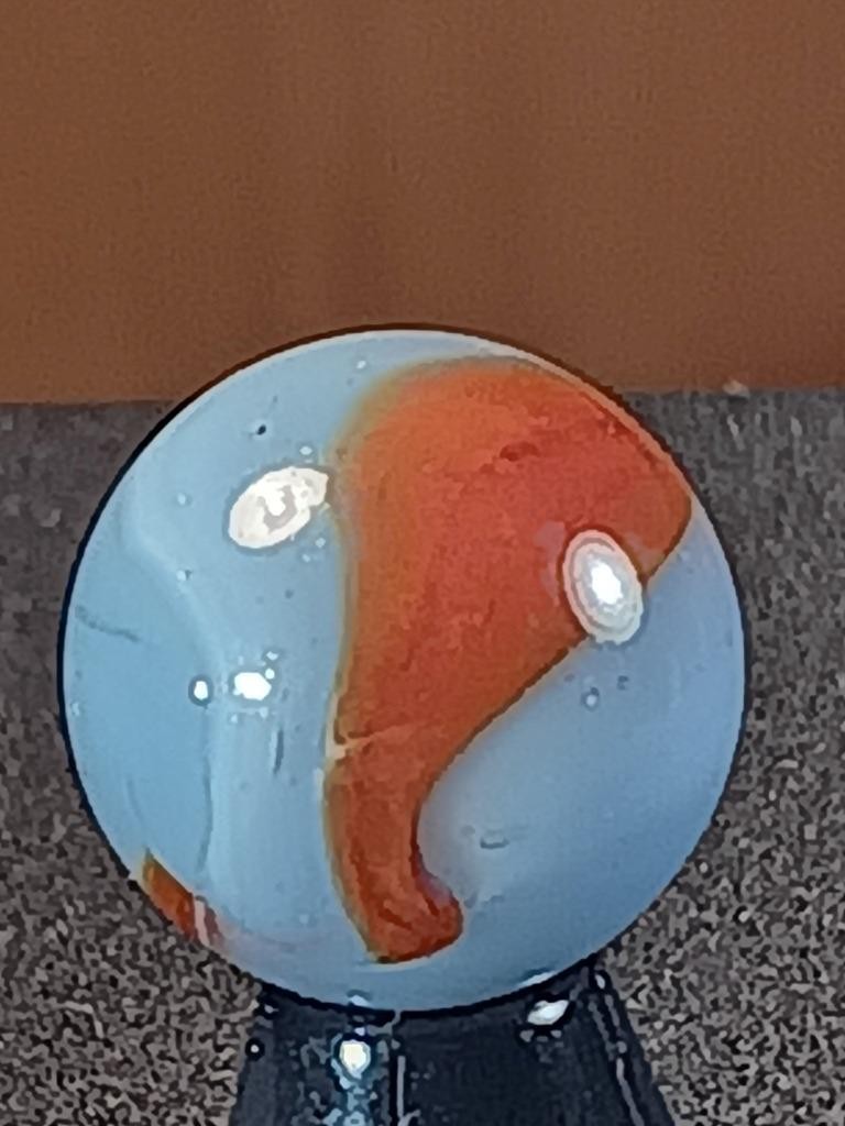 9/16″ Peltier Imperial Reds Celestial Blue & Pearl Rainbo NM Serious Marble B276