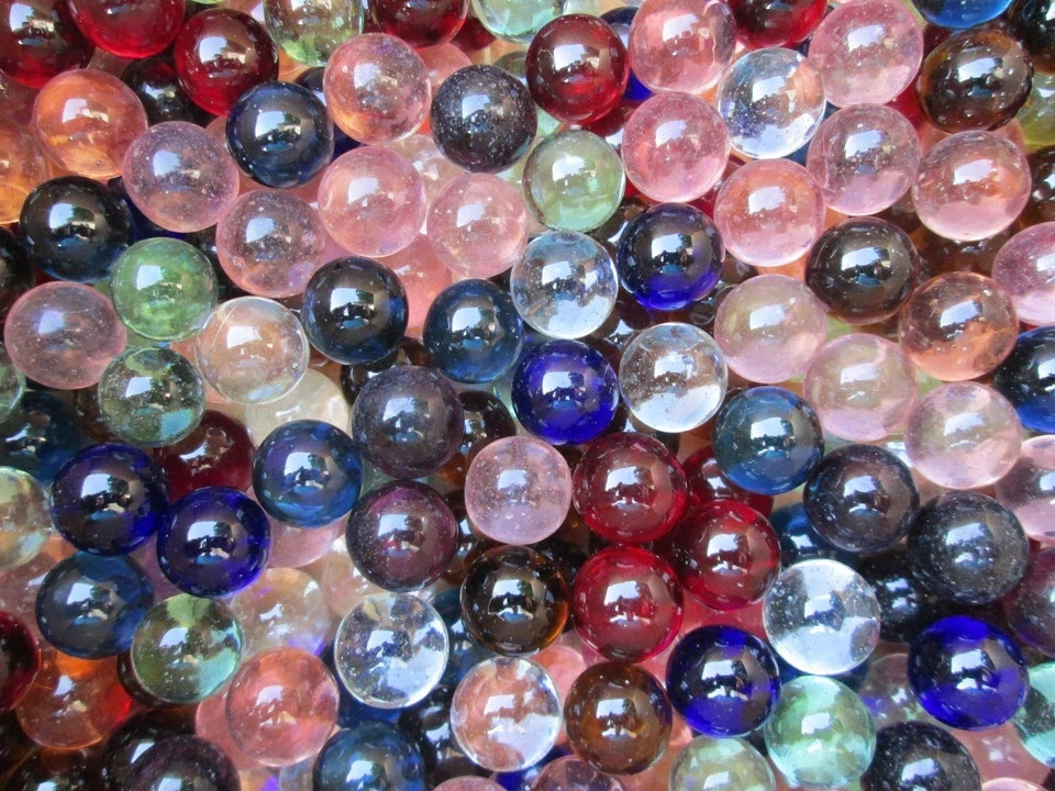 Marbles Bulk Marble King 1 LB Of 9/16 Inch Transparent Mix