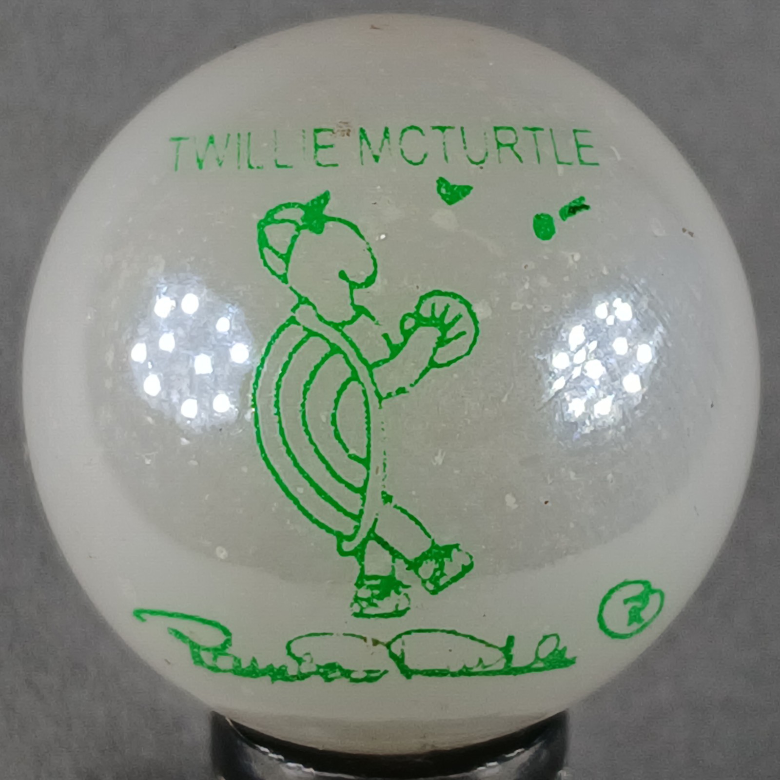 Twillie McTurtle Logo Marble .95 Inches Near-Mint Condition Combined Shipping