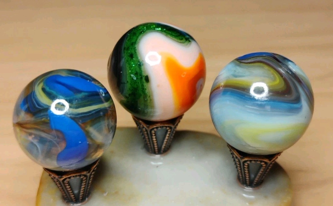 .73″-.67″ JABO/D.A.S. MARBLES LOT 🔥 AV. -SWIRL TOYS MINT-/NM