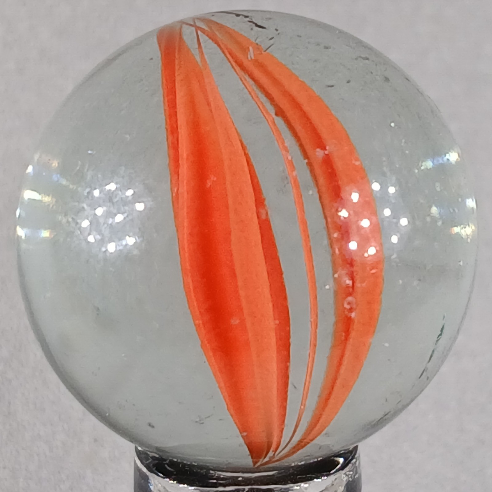 Large Vintage Imported Cat’s Eye Marble .99 Inches Near-Mint Condition