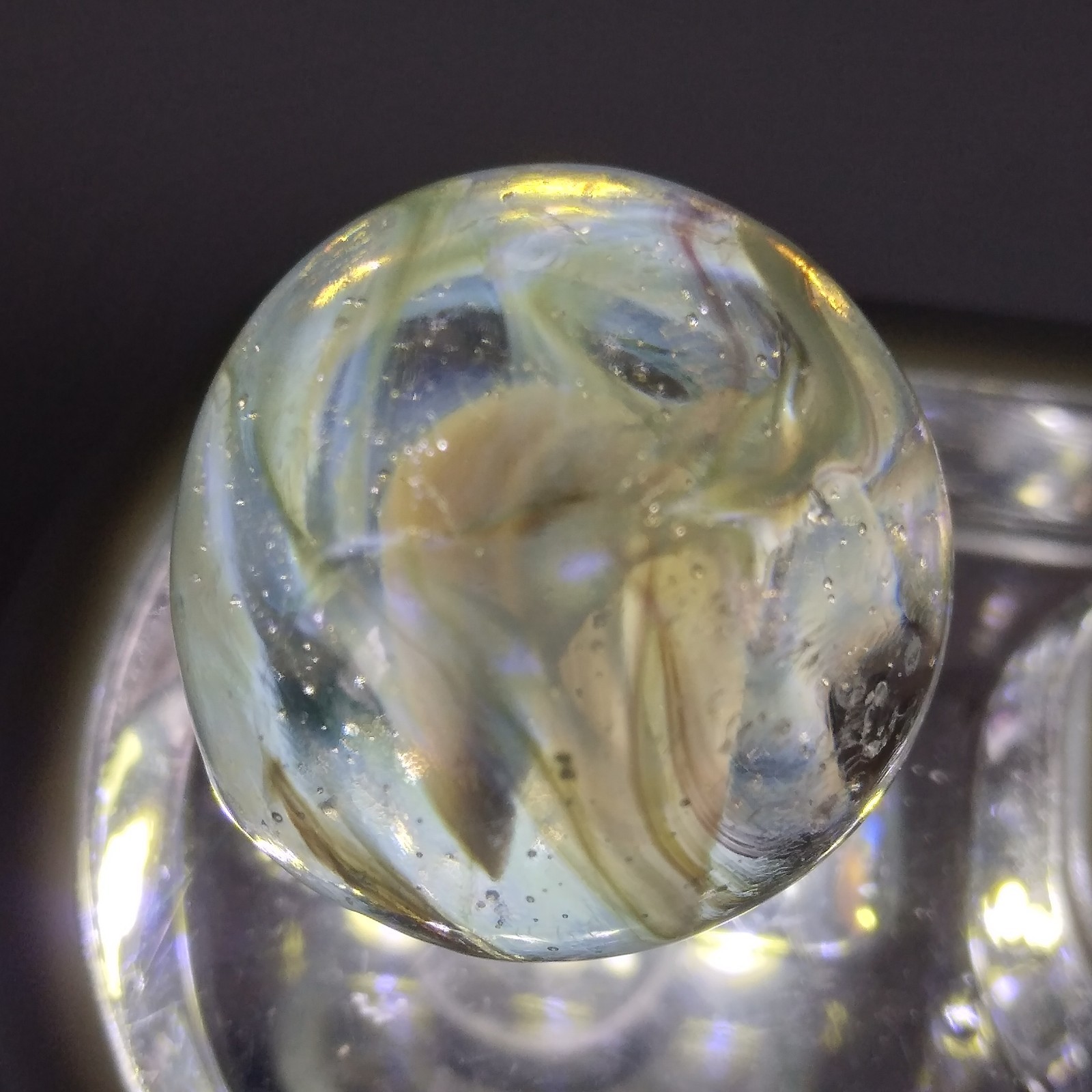 0.65″ Vintage Marble- Vitro Akro Alley Ravenswood Cat Eye Swirl- Quick List #Q30