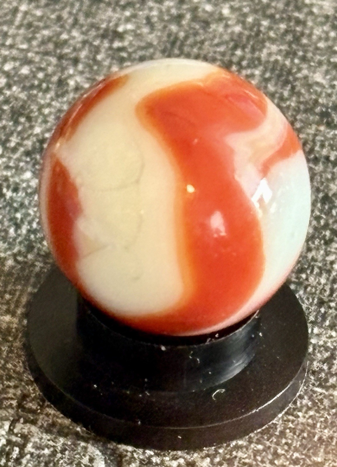 VTG Alley Agate Company Swirl Glass Marble .58” NM