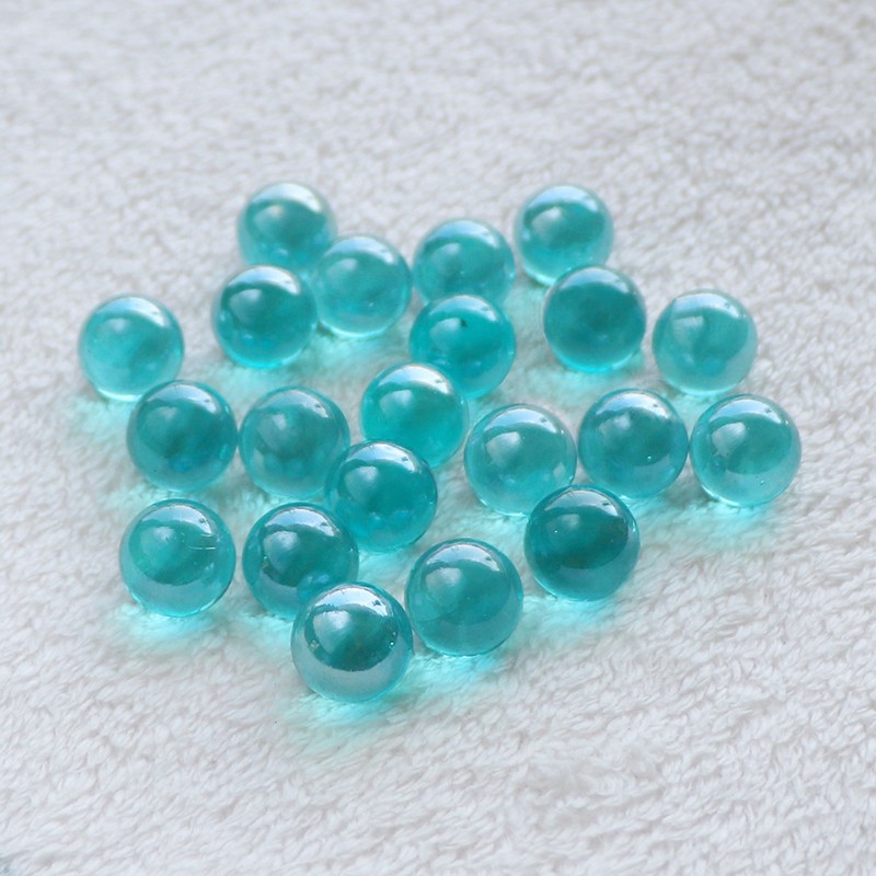 16mm Glass Marbles Beads Decorative Glass Balls Colorful Vase Fish Tank Decor