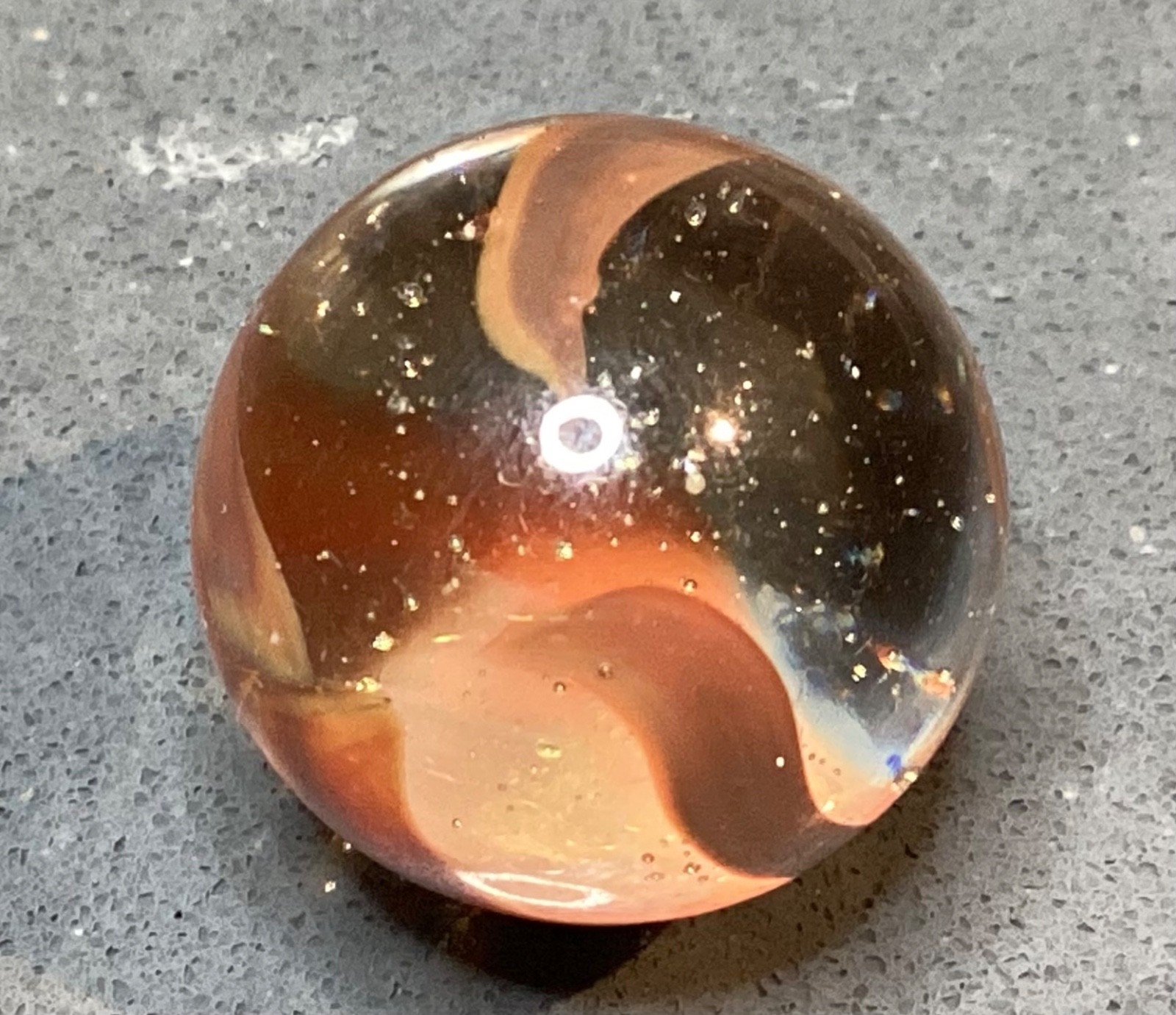 Marble Vitro Cats eye Caged 6 finger? Shooter NM+ 0.91”