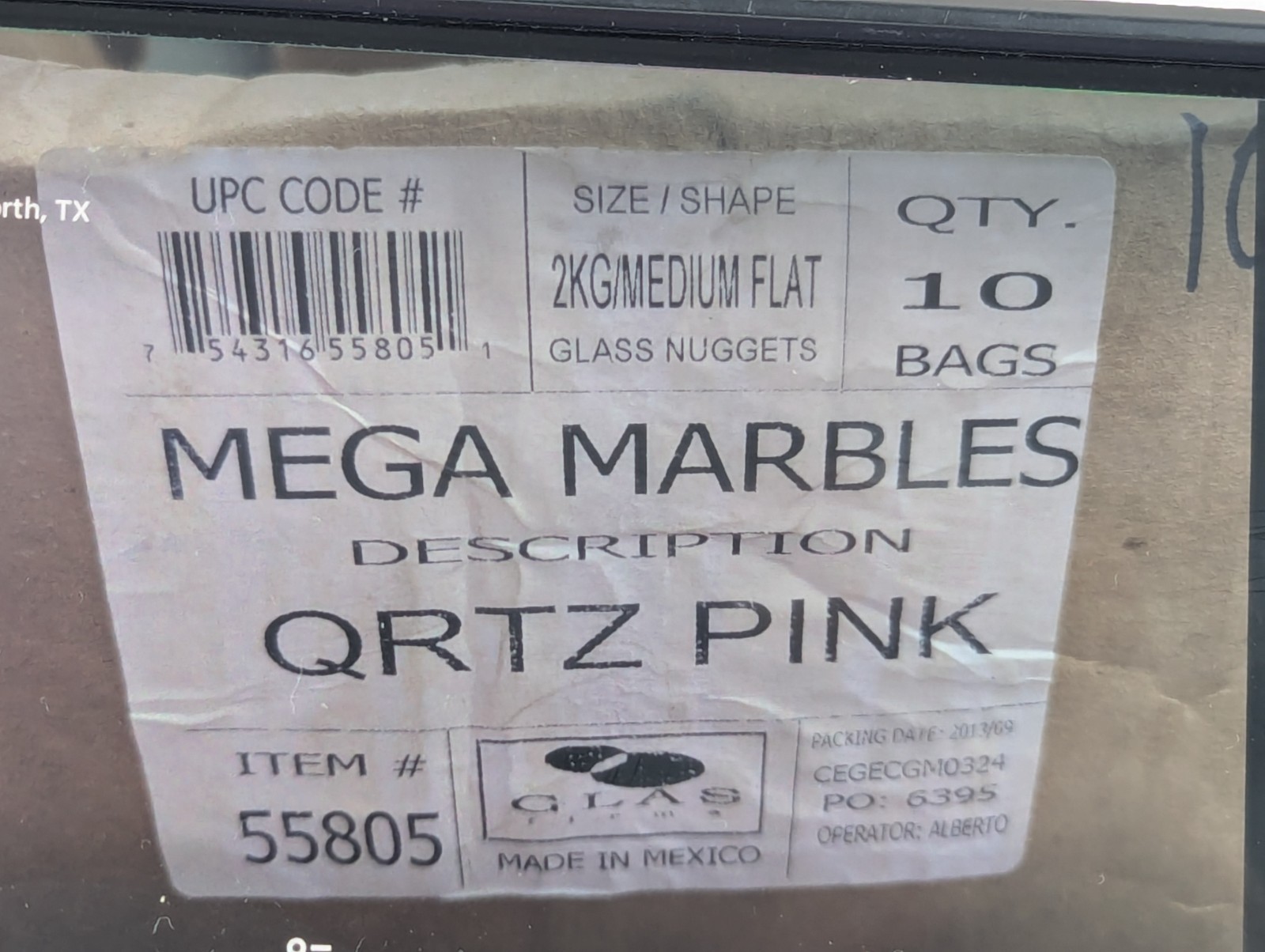Mega Marbles – 4 lbs – Medium Flat Glass Nuggets – QRTZ Pink – #55805