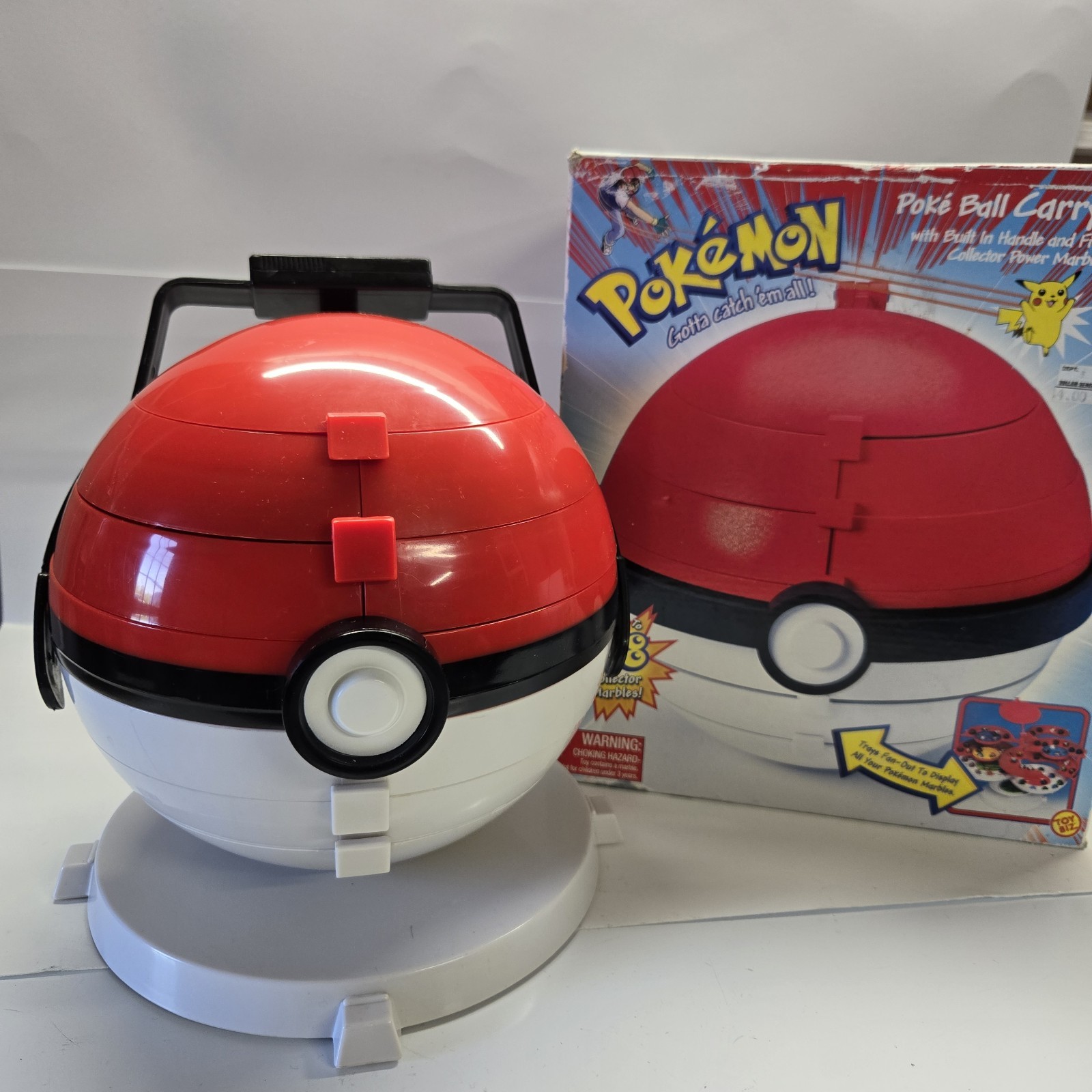 Vintage Pokémon Pokeball Marble Carry Case With Box.