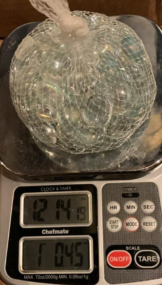 1 lb. CLEAR FLAT GLASS MARBLES