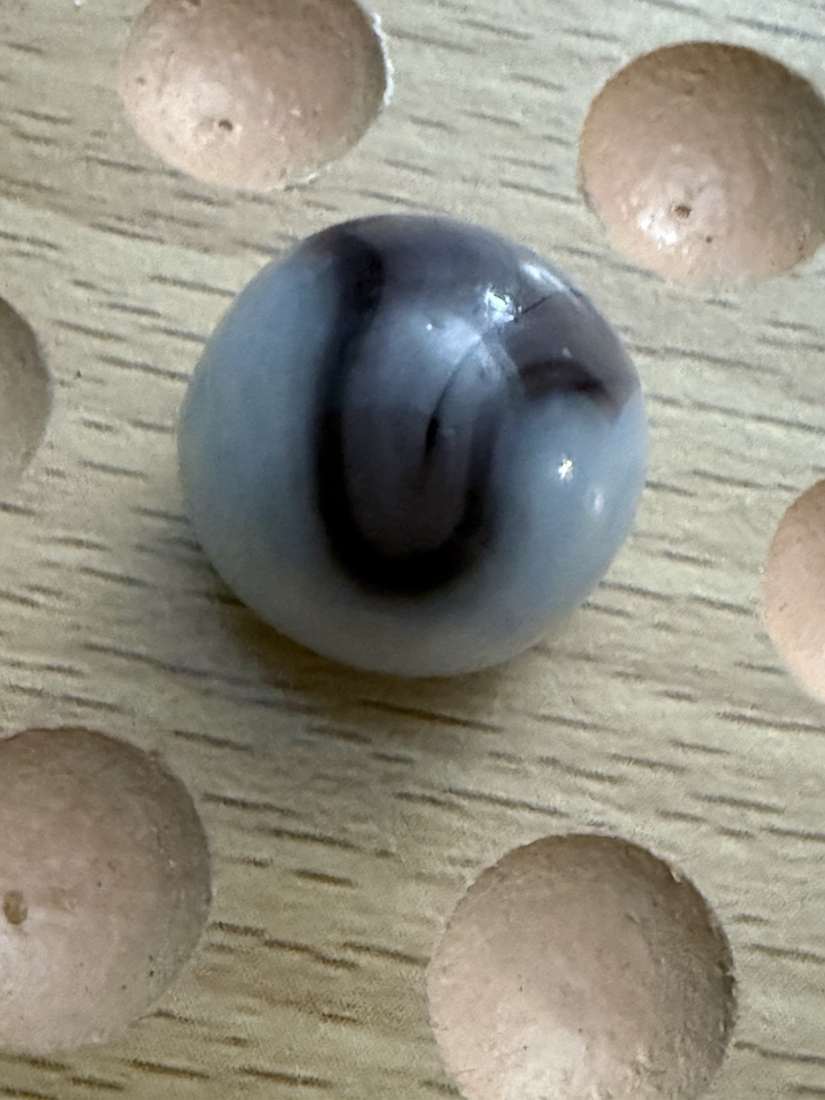 Dark Amethyst Purple Opaque Early VITRO Conqueror Patch Vintage Marble .69