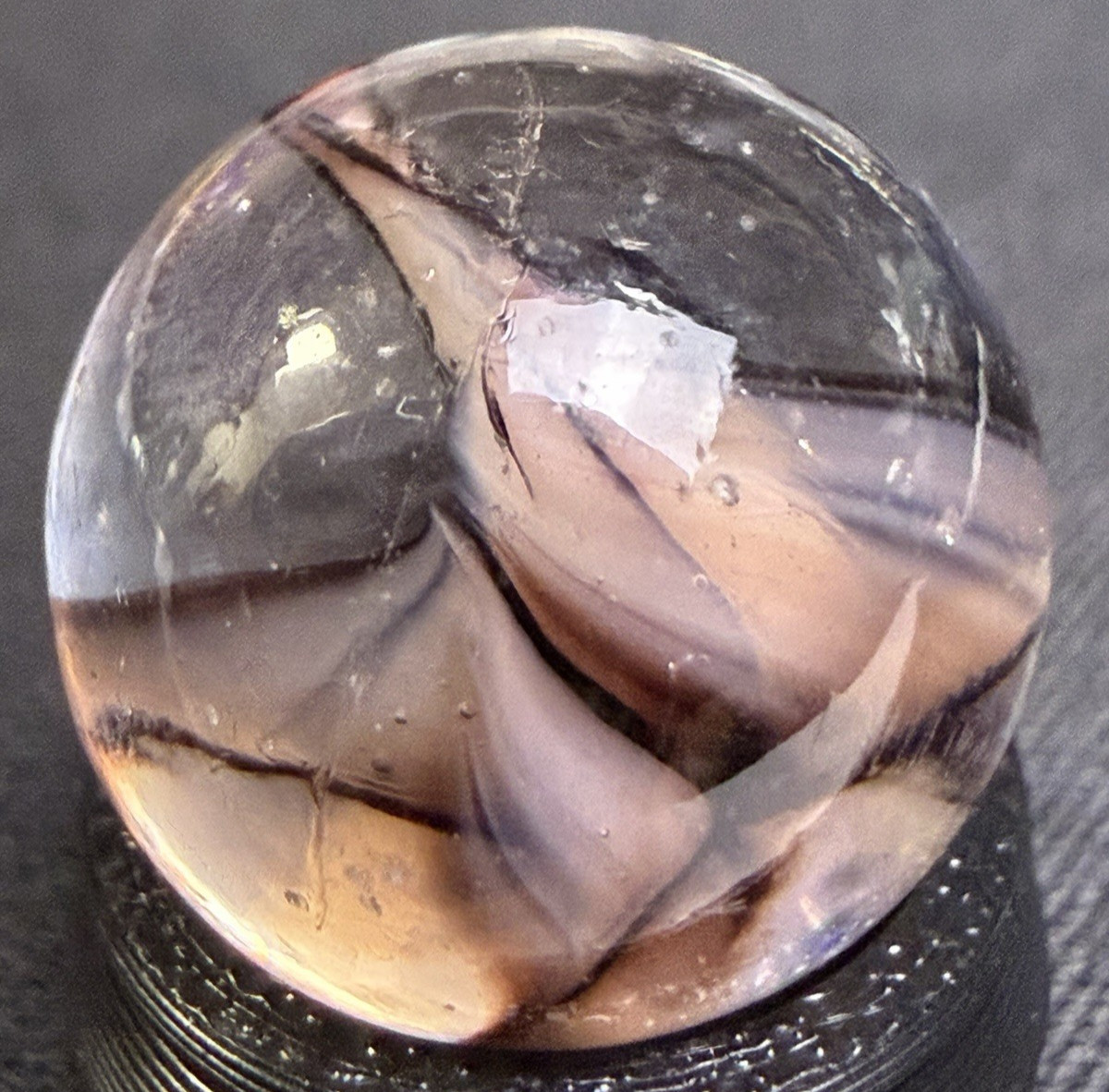 Marble King Amethyst Cat Eye Purple .61″ M(-) UV Glow