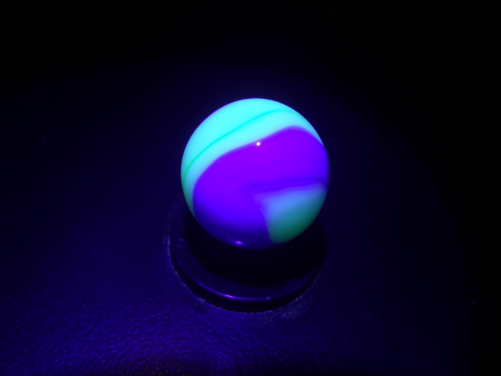 AKRO AGATE TRI COLOR Blue on Blue with Gray Base w/ HOT UV WET MINT🌟🔵💎