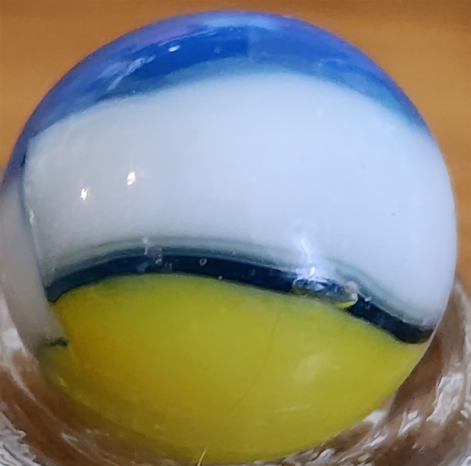 VINTAGE TYPE 3 16MM 39/64″ VITRO AGATE TIGER’S EYE TOY MARBLE NICE SHAPE BI