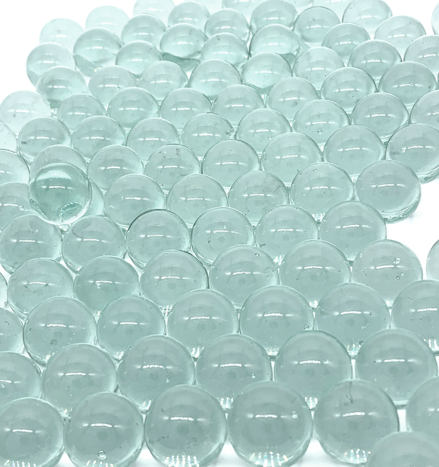 16mm Glacial Ice Clear Glass Player Marbles 5/8″ Pk 250 Transparent Blue/Green