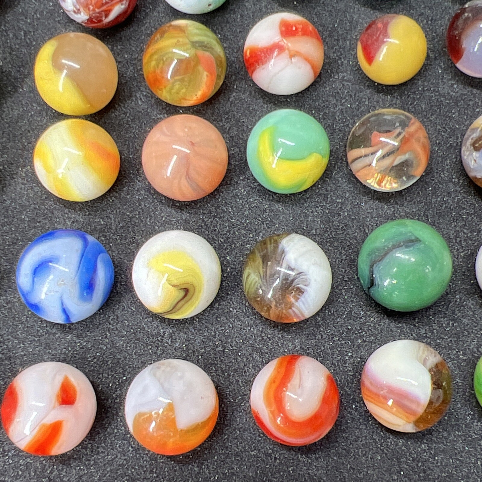 Vintage Akro Agate Peltier Christensen Glass Swirl Marble (30 Lot) Great Lot!