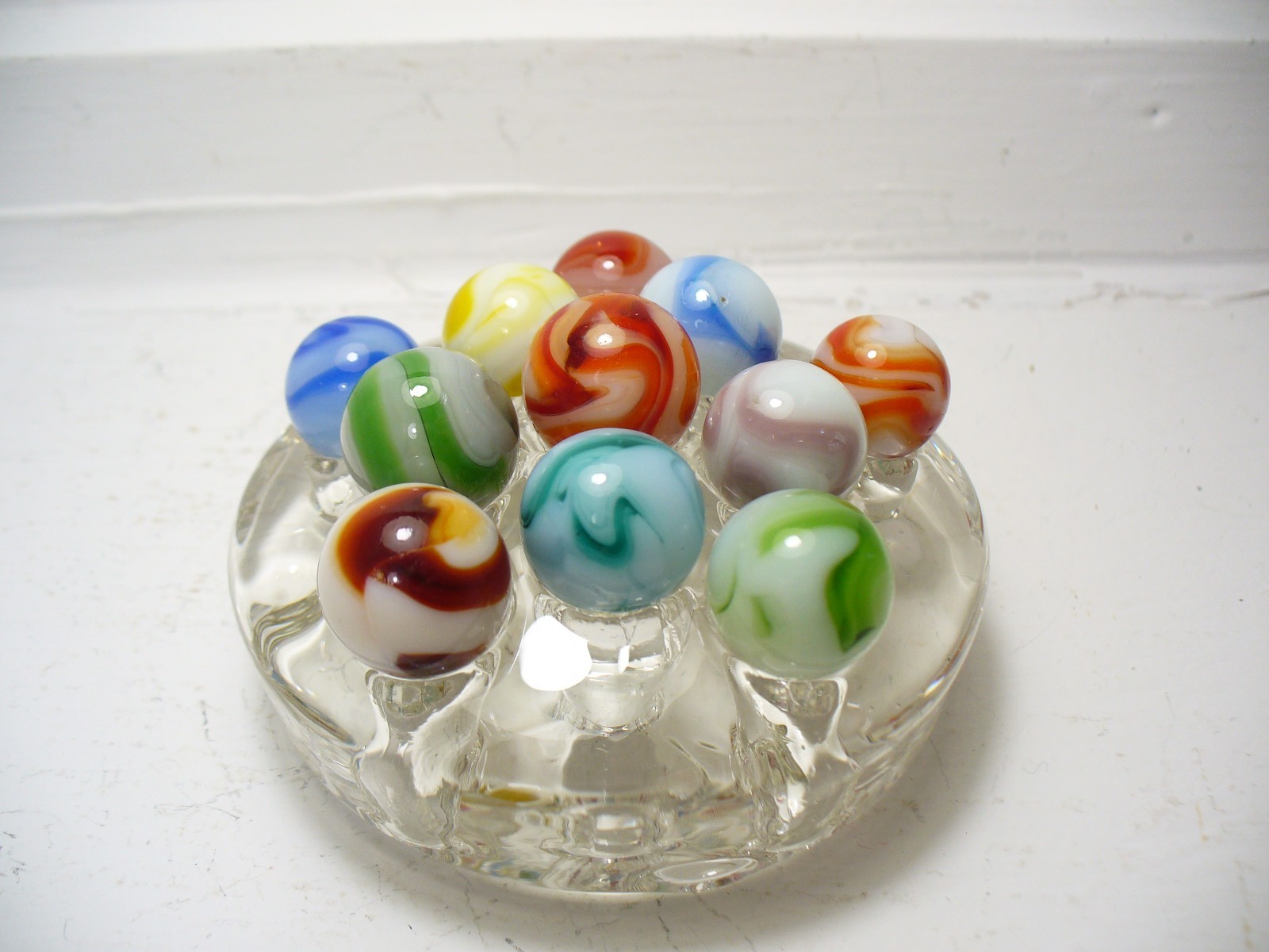 #1116 Marbles 11 pcs. Vintage West Virginia Swirls Alley, Champion