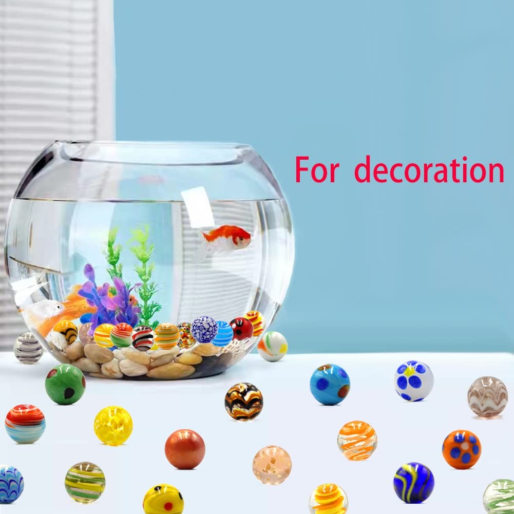 42pcs Marbles for Kids Enthusiasts 0.63 inch Small Handmade Glass Decoration …