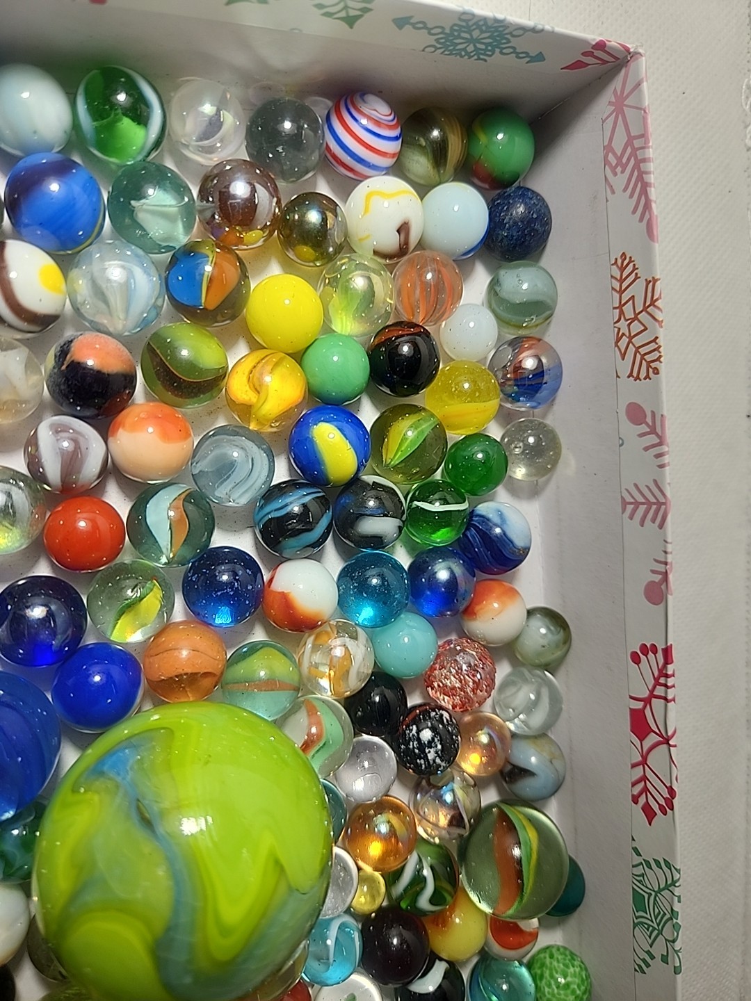 3lbs Fancy & Common Marbles Shooters Toe Breakers New & Old Rare Mix You Get All