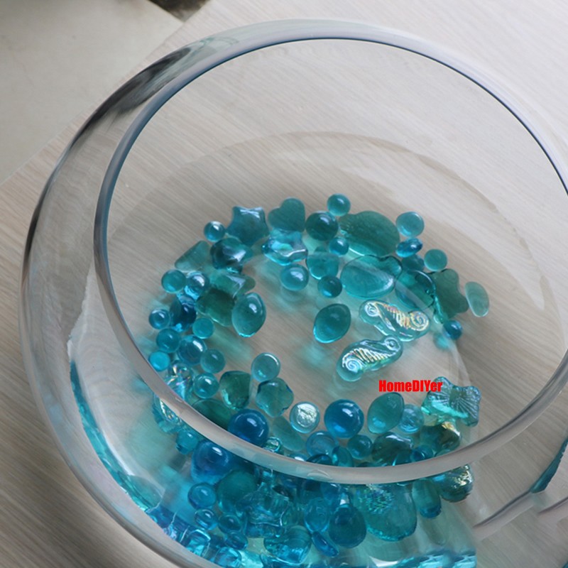 14mm-25mm Lake Blue Glass Marbles Traditional Toys Games Craft Decorative Balls