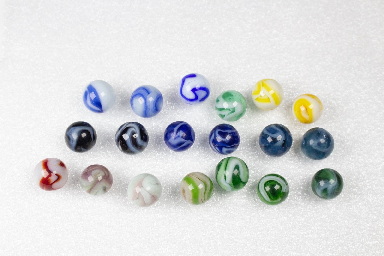 Vintage Marbles Lot of x19 Alley Agate, etc. West Virginia Swirls nice mix