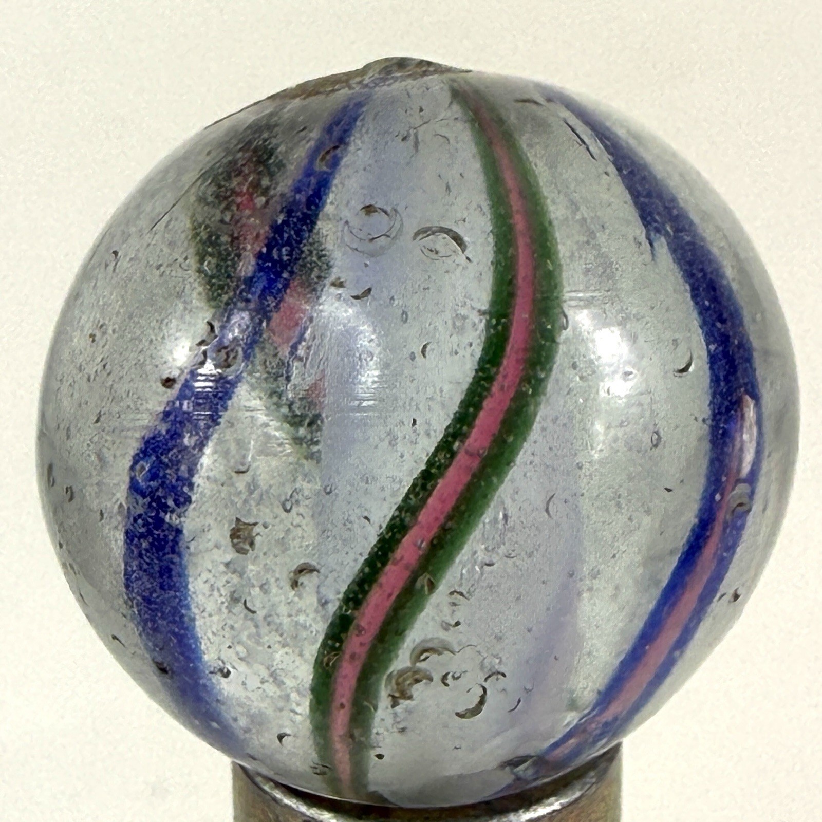 Vintage German Handmade Solid Core Swirl Marble Shooter
