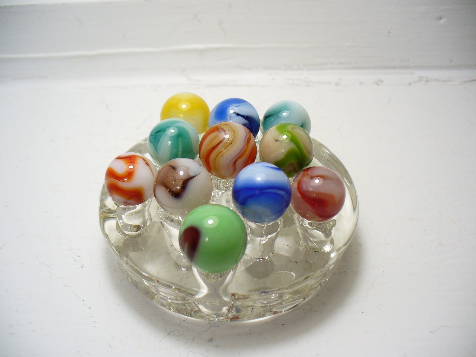 #1105 Marbles 11 pcs. Vintage West Virginia Swirls Alley, Champion