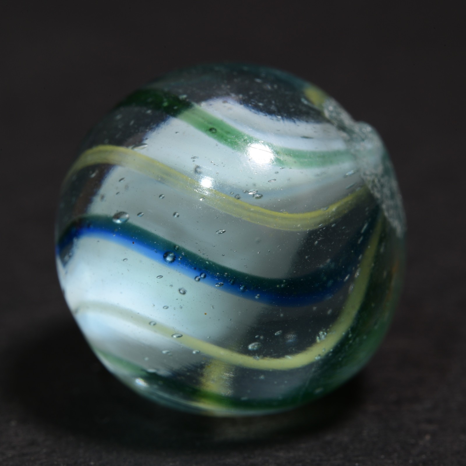 Solid Core German Handmade Antique Marble Cool Coastal Hues 16mm 5/8”