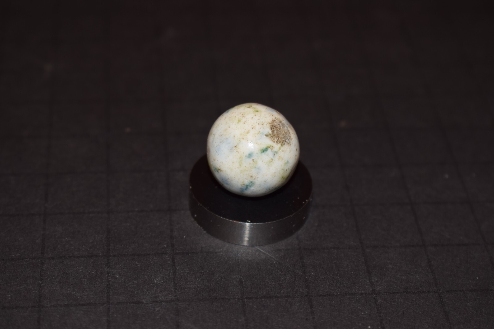 Antique Cobalt Blue German Fancy Bennington Victorian Era Clay Marble Size .750″