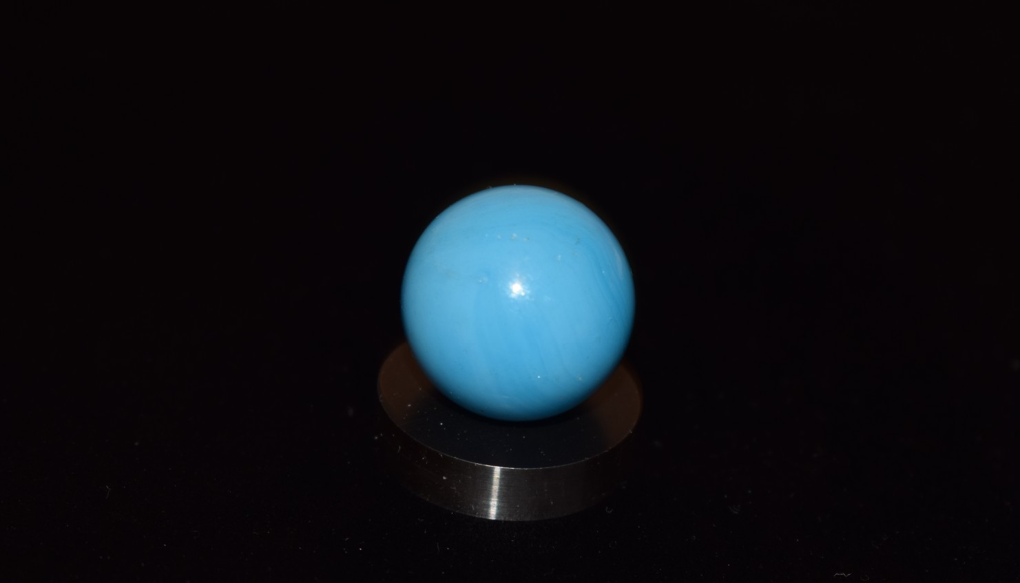 ⭐Vacor Turquoise Solite Opaque Glass Marble LARGE Shooter Size .875″=7/8″ MINT