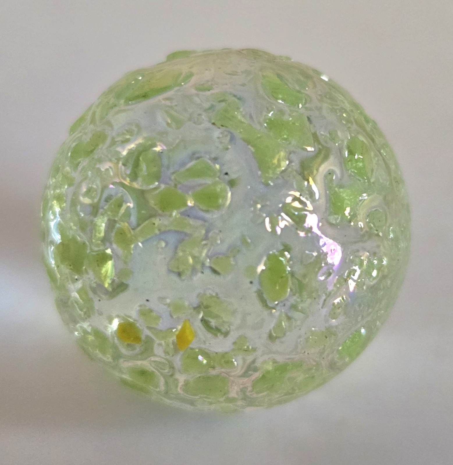 Lot of 3 Glass Toy Marbles Assorted Colors Speckled Crackle Textured