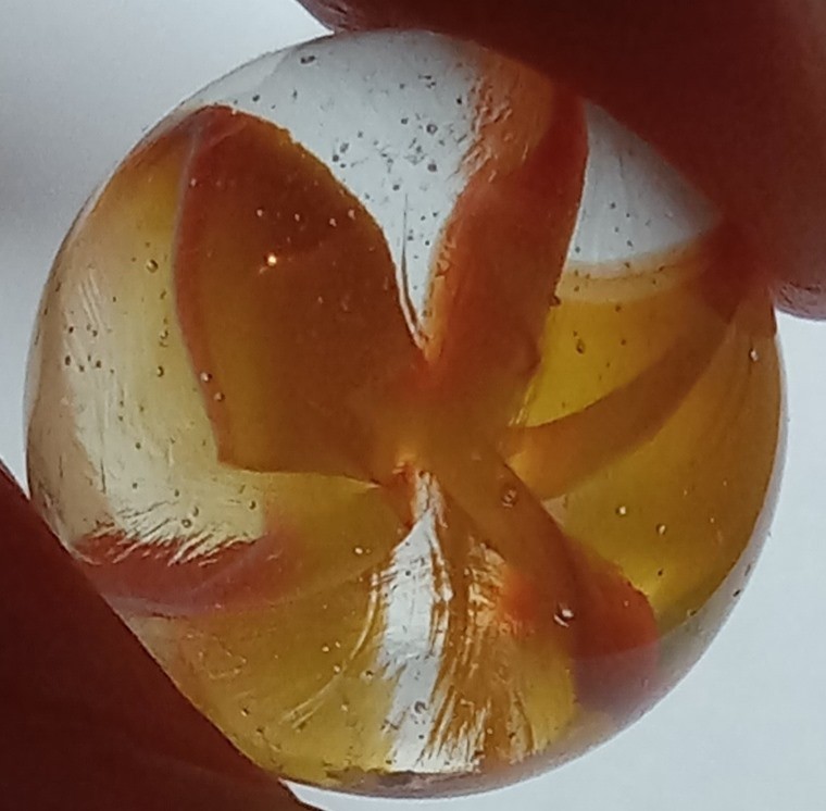 Vintage Vitro Hybrid Full Bloom Cats Eye Marble 5/8″ Neon Snapdragon FABULOUS!