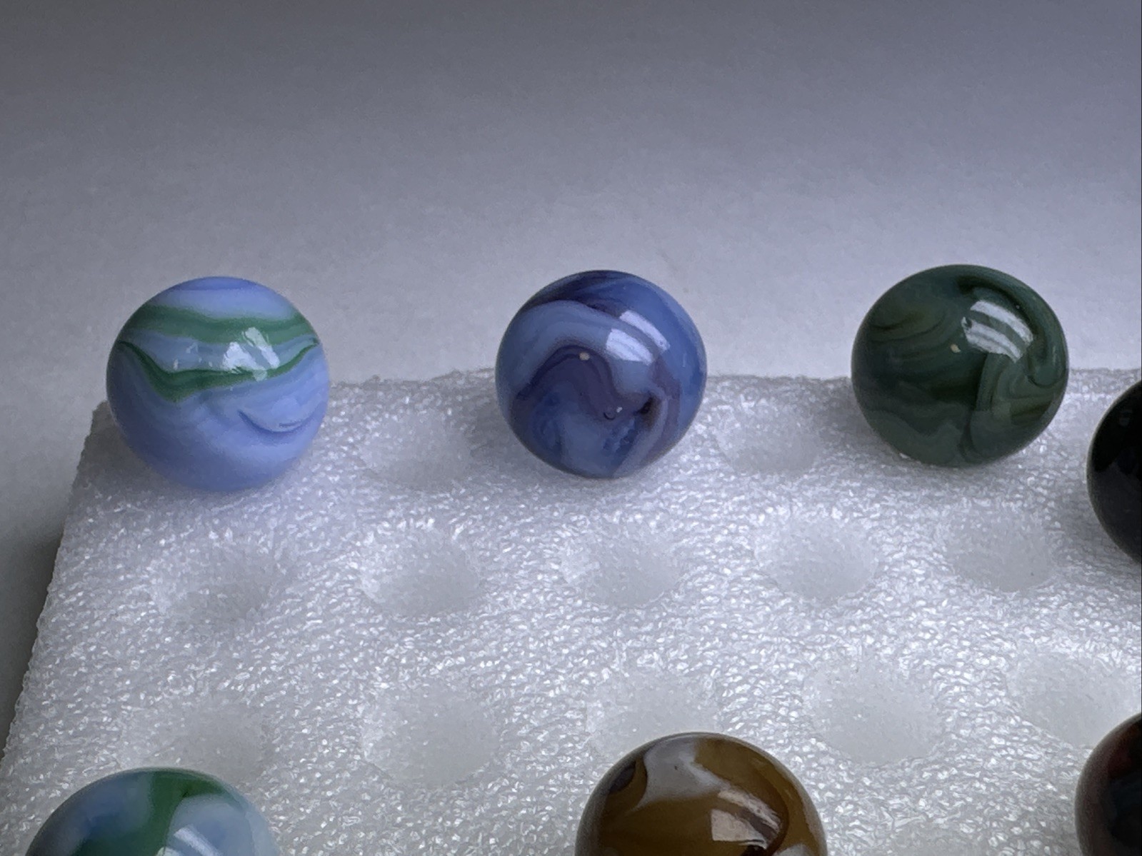 162 Lot Of 22 Jabo Swirl Marbles! Beautiful 3/4” Shooters & 5/8”
