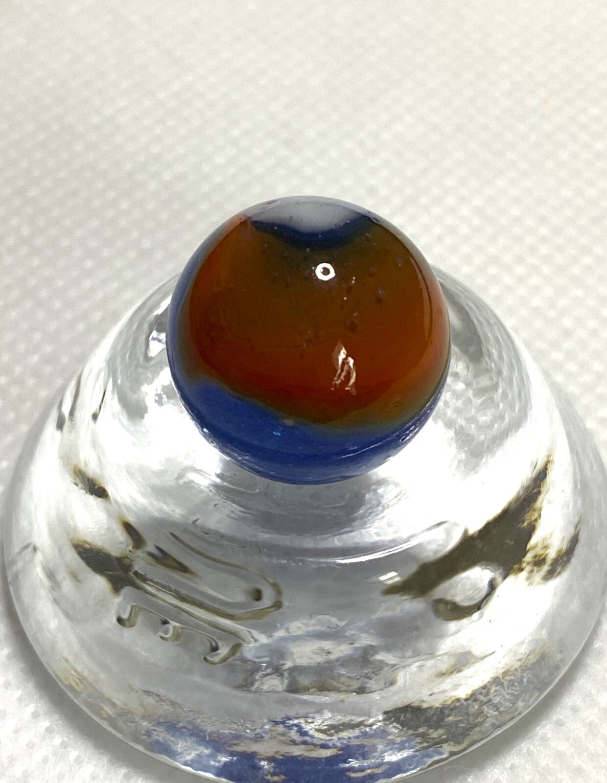 #3 PELTIER MARBLE HYBRID RAINBO BLENDED SPIDERMAN BURNT COLORS .64″ NM+/- MX122