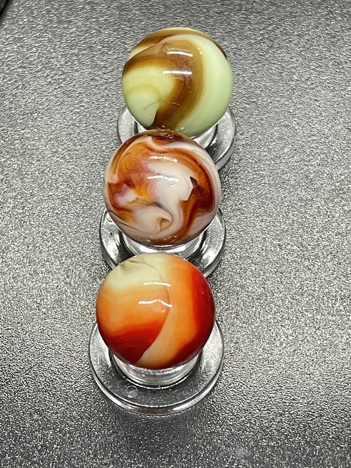 3 Swirl Marbles Alley Swirl CAC Ravenswood or Other Vintage Marbles