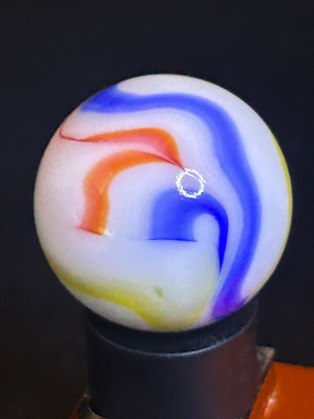 Christensen Agate Co Swirl Marble Multi-Color Ribbons UV+ .97″ Wet Mint Sh32