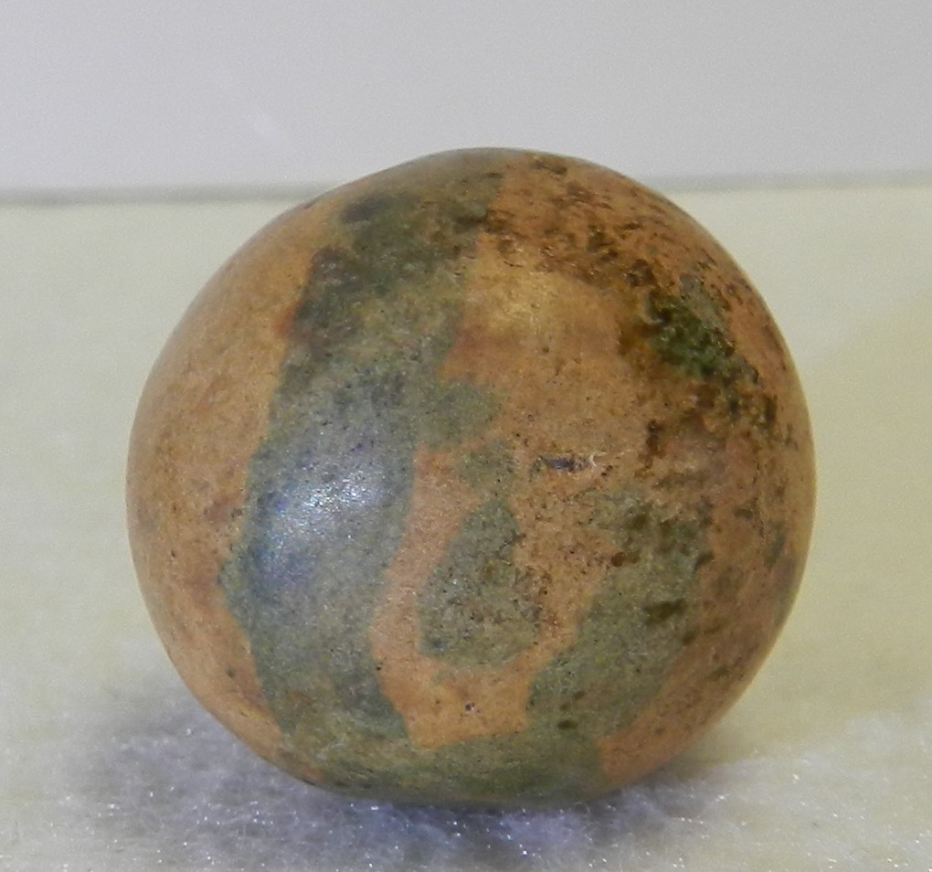 #19470m Vintage Dyed Pottery Shooter Marble