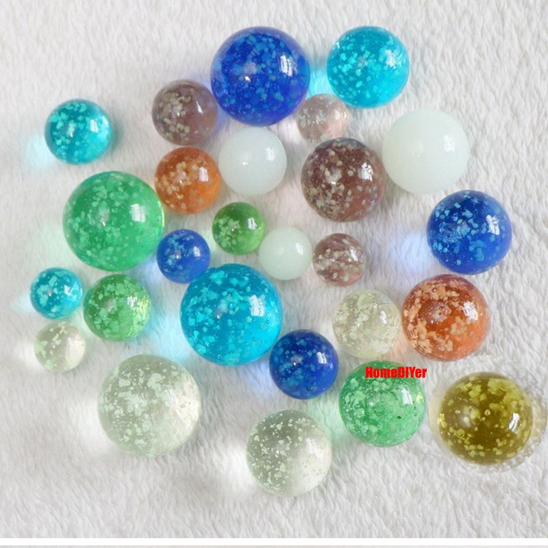 25mm Glow In The Dark Shooter Glass Marbles Ball Craft Fish Tank Vase Decorative