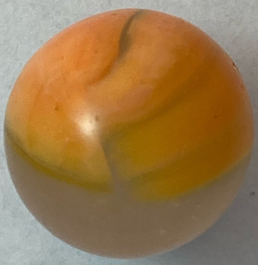 Vintage Akro Or Vitro? Orange Moss Agate .63” F120