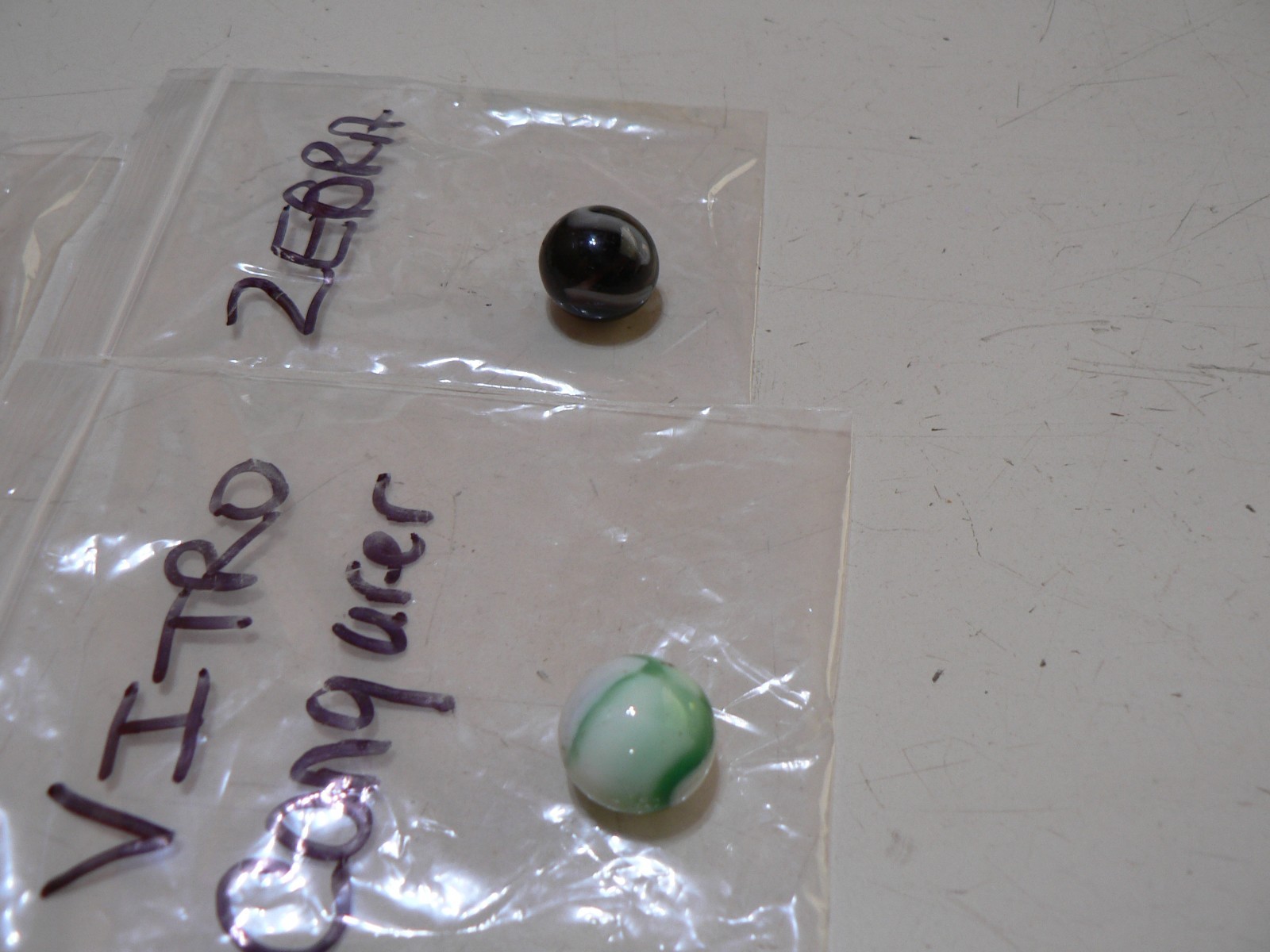Vintage Akro Agate, Swirl, Peltier, Ball Button, Vitro Congurer Zebra Marbles