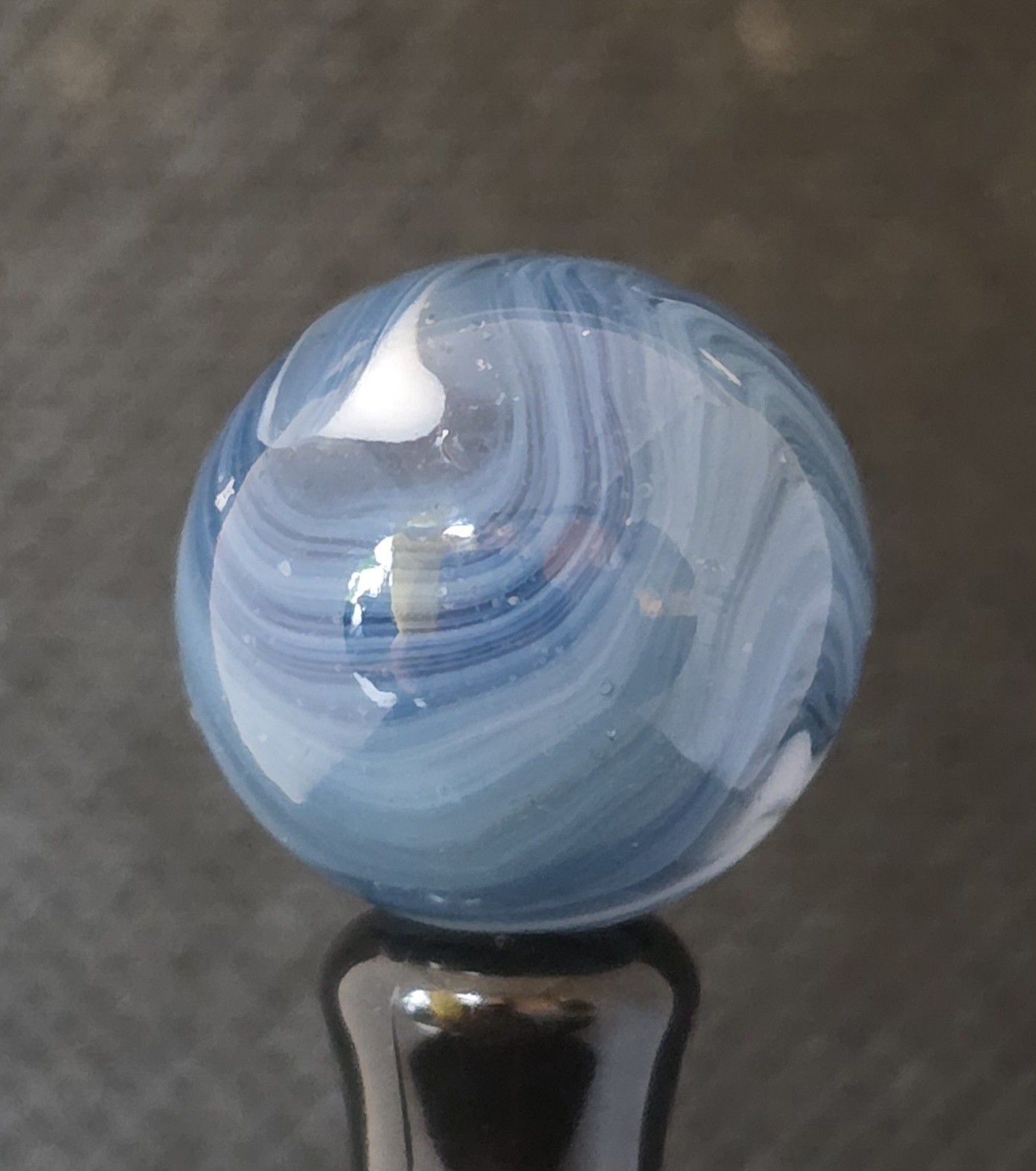 VINTAGE CAIRO NOVELTY BLUE TITANIUM MARBLE MINT- 0.63″