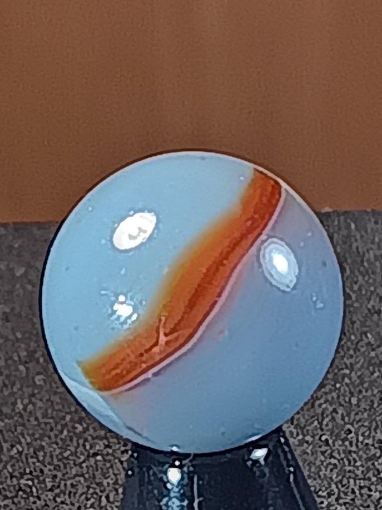9/16″ Peltier Imperial Reds Celestial Blue & Pearl Rainbo NM Serious Marble B276