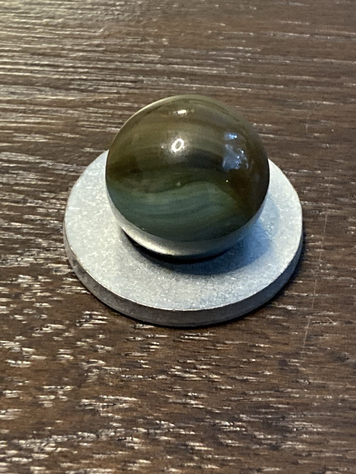 Master Glass Blue Brown Sunburst Marble Vintage Near Mint 11/16 Combined Ship